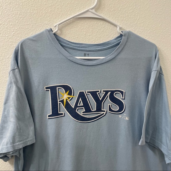 Fanatics devil rays baseball shirt blue xl - Picture 2 of 4